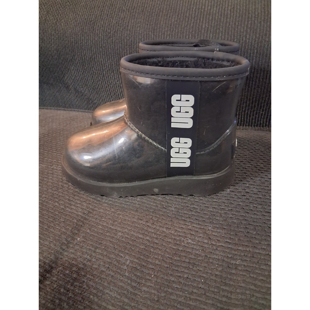 Ugg Girl's Classic Clear‎ Mini Black Bootie Size 11